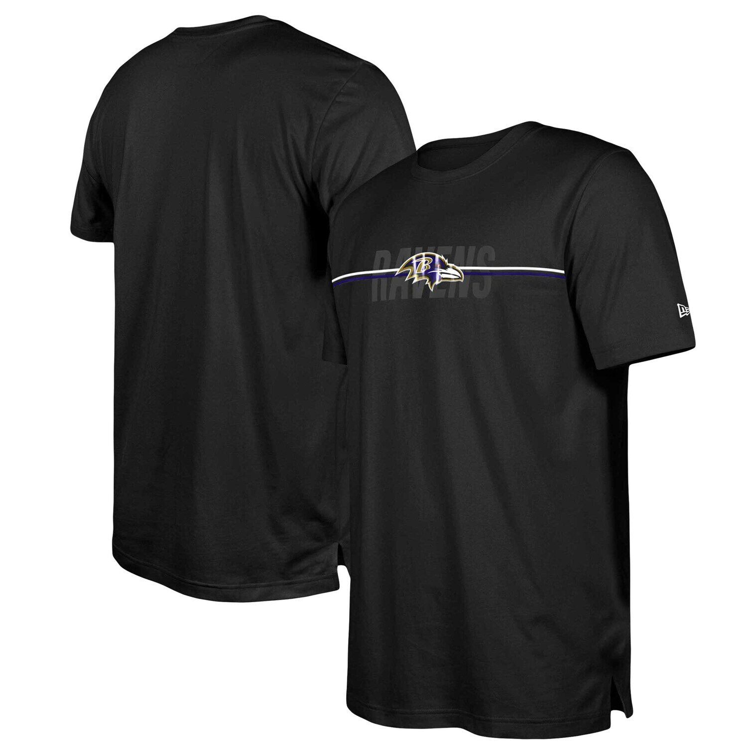 

Мужская черная футболка New Era Baltimore Ravens 2023 Training Camp NFL, Черный