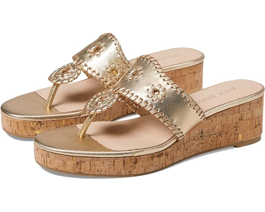 Туфли Jack Rogers Jacks Mid Wedge Cork, цвет Gold/Gold цена и фото