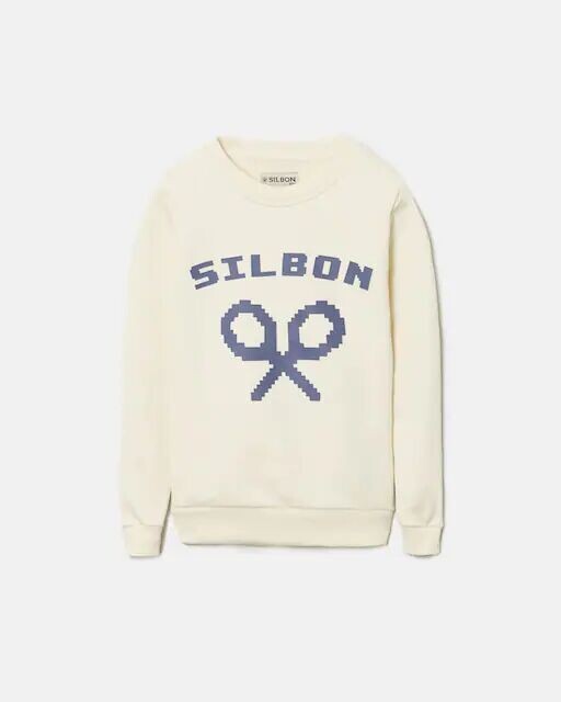 

Толстовка для мальчика с круглым вырезом и логотипом спереди Silbon, бежевый
