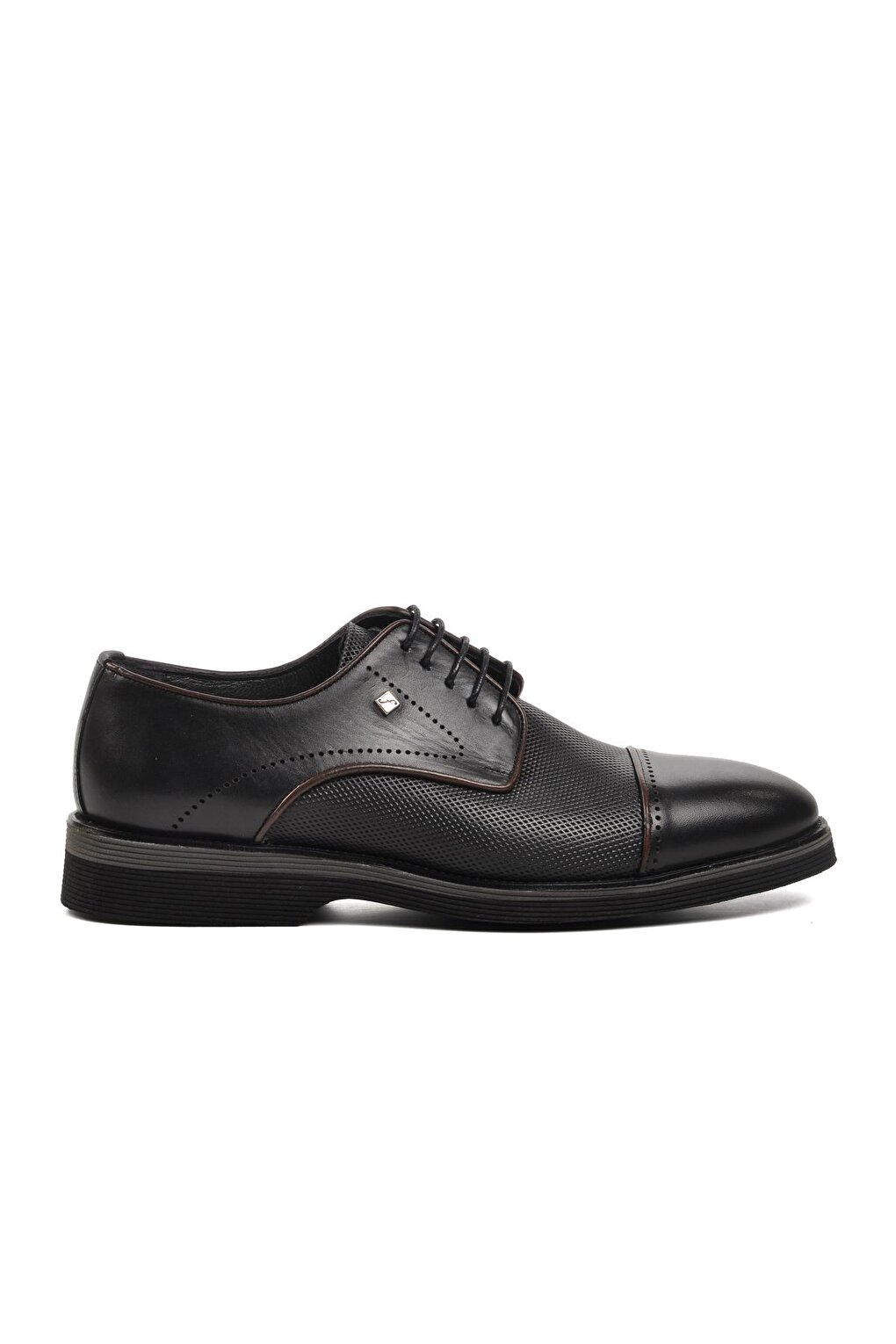 2960 Черные мужские классические туфли из натуральной кожи Fosco