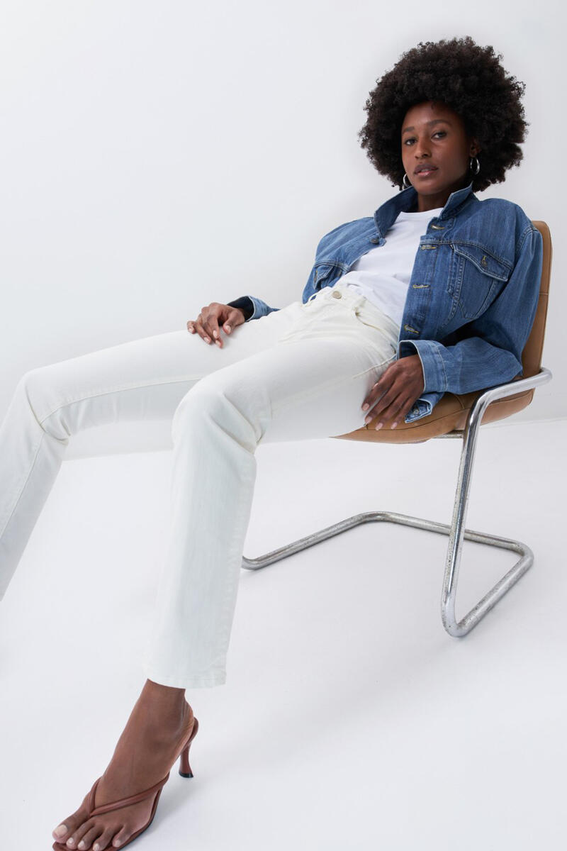 цена Узкие джинсы Destiny цвета экрю с эффектом пуш-ап Salsa, белый