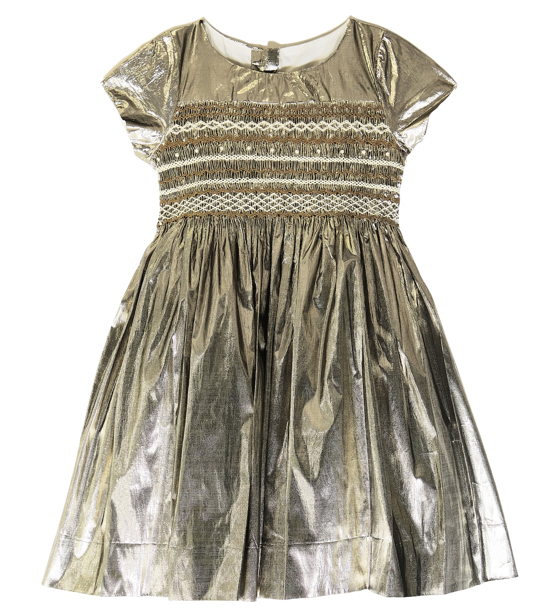 Платье из смесового шелка с вышивкой duchess Bonpoint, золото