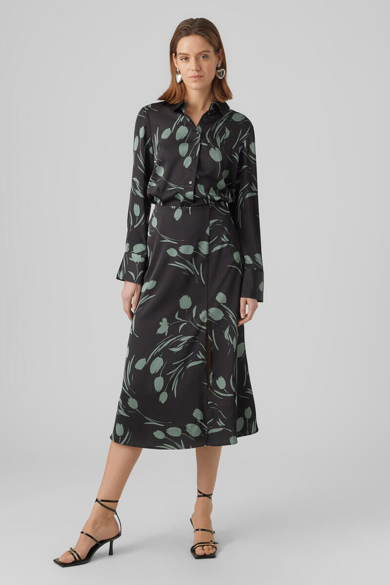 

Юбка миди с высокой талией Vero Moda, черный