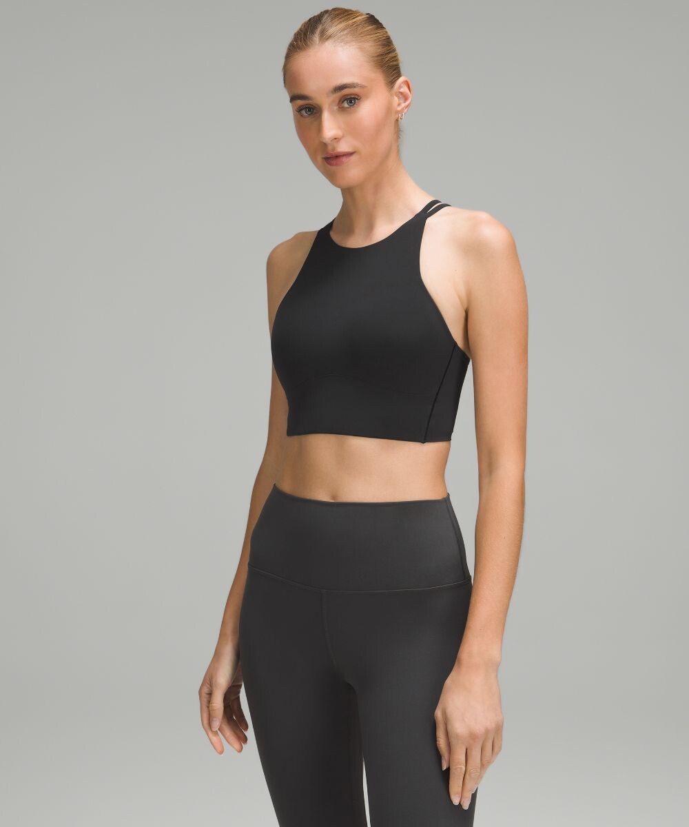 

Удлиненный бюстгальтер Like a Cloud с высоким воротником Lululemon, черный