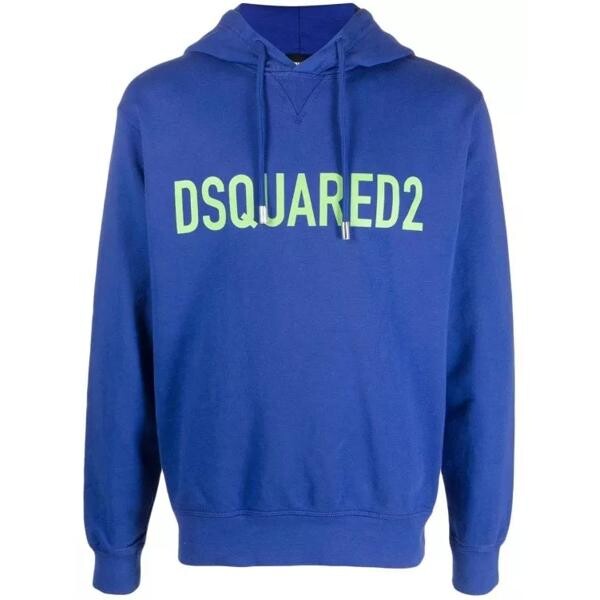

Футболка logo-print cotton hoodie Dsquared2, синий