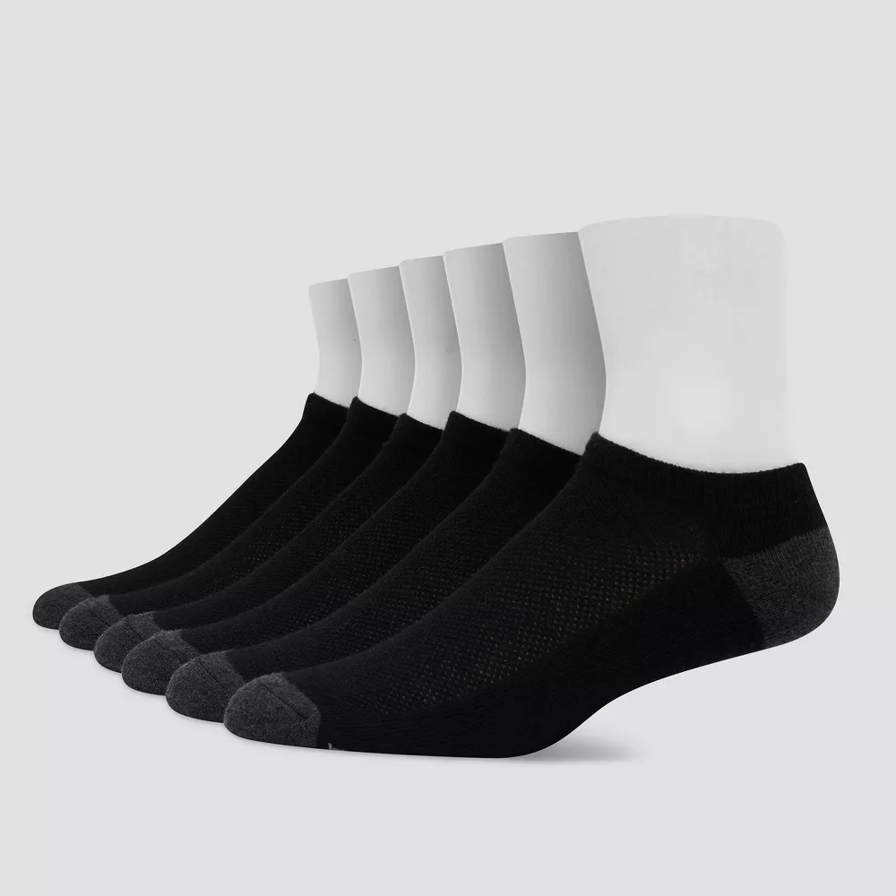 

Носки Hanes Premium Men's X-Temp Breathable No Show 6pk, цвет Black