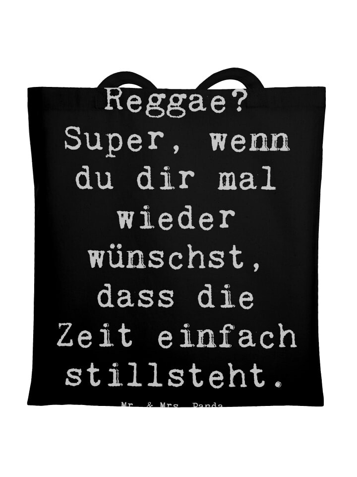 

Сумка для переноски Mr & Mrs Panda Reggae Super wenn du dir mal wied, черный