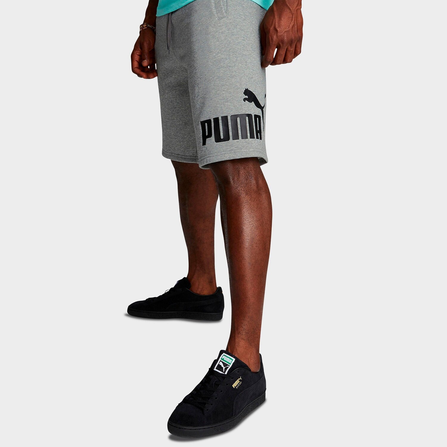 

Мужские шорты Puma из флиса с большим логотипом, серый