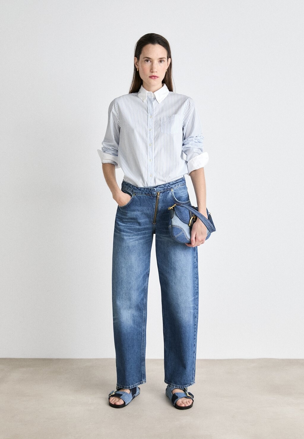 

Блузка на пуговицах CONTRAST COLLAR GANT, белый