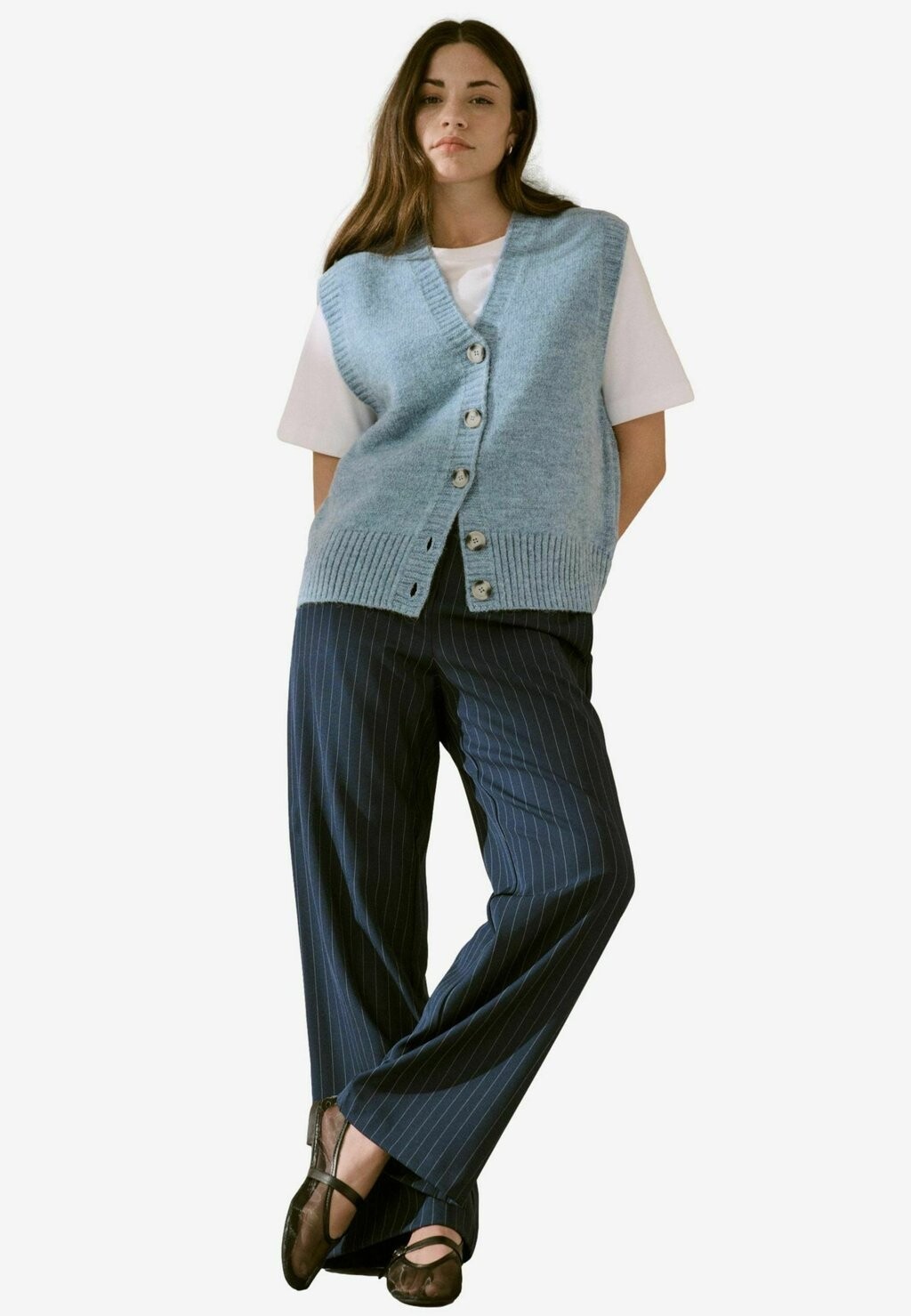 

Жилет BUTTON FRONT, REGULAR FIT Next, светло-голубой