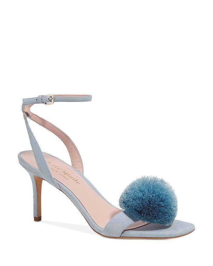 

Женские босоножки на высоком каблуке с ремешком на щиколотке Amour Pom Pom kate spade new york
