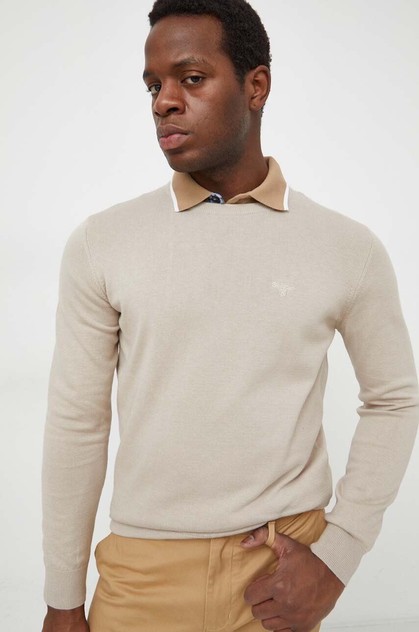 

Хлопковый свитер Barbour Essentials, бежевый