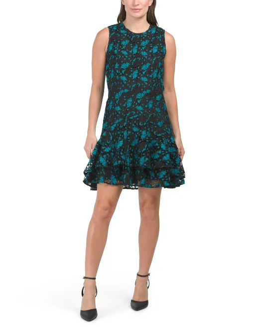 

Мини-платье Люси Shoshanna, цвет Teal Multi