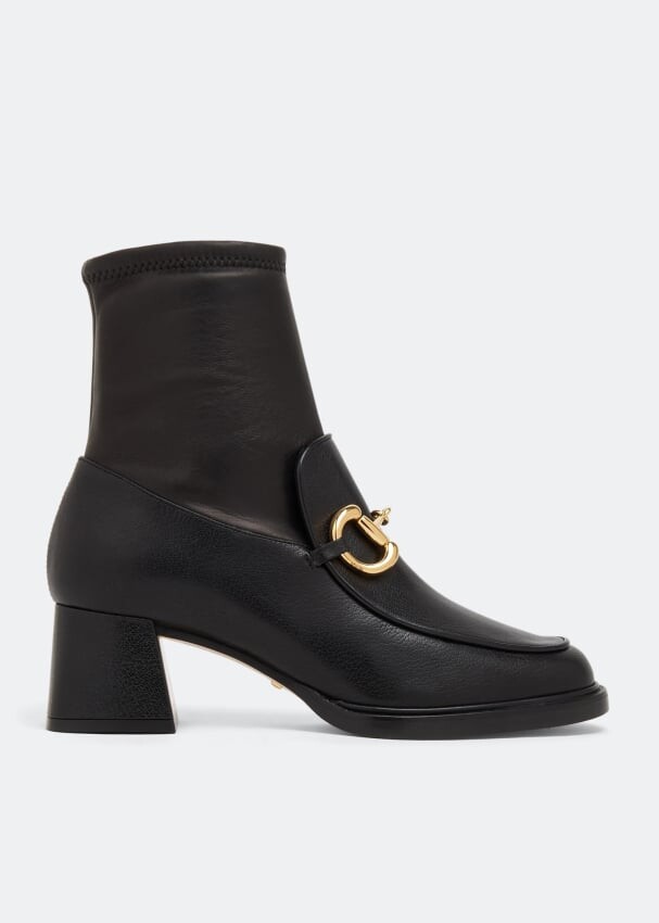 

Ботинки Gucci Horsebit Ankle, черный