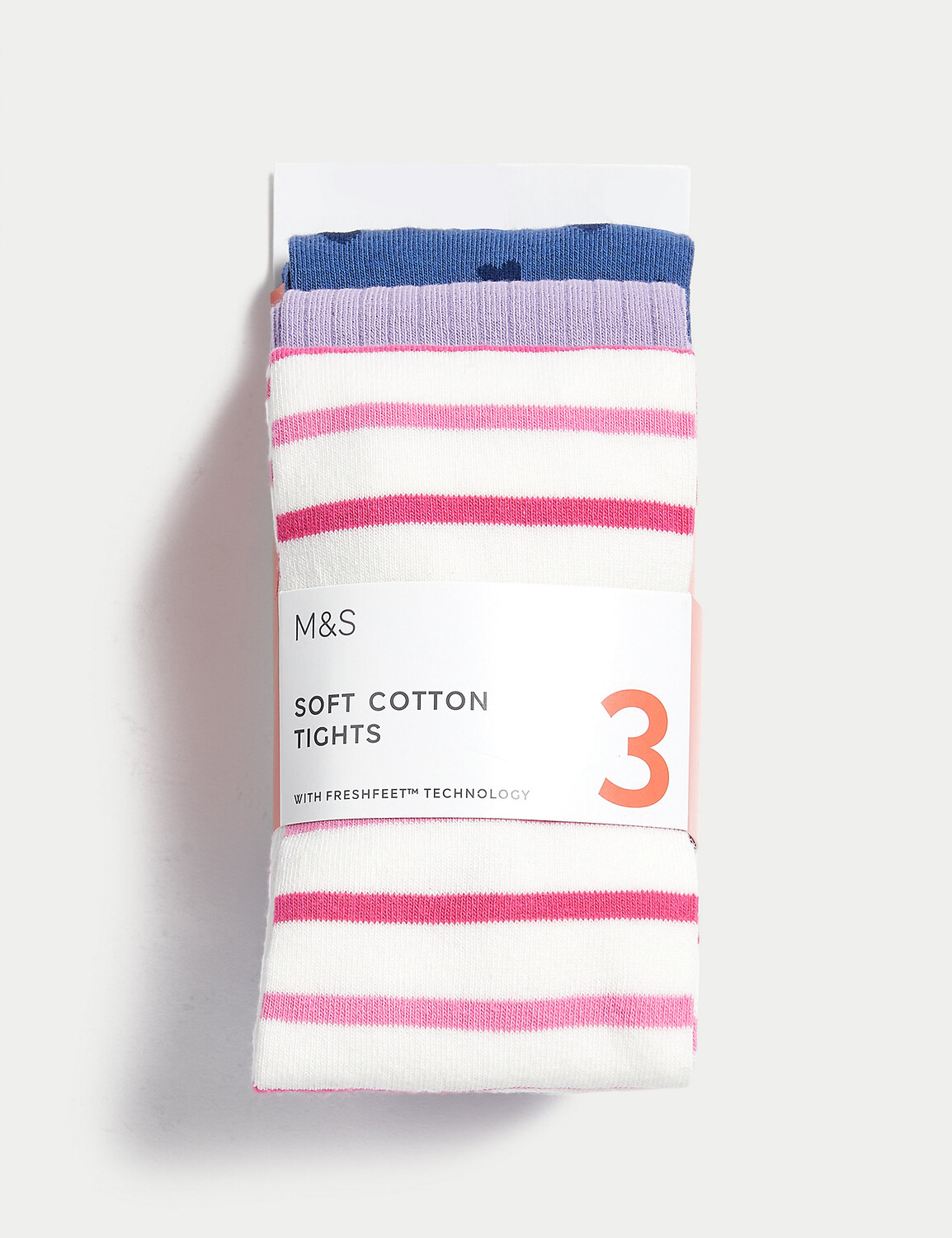 

Колготки из 3 пар хлопковых колготок (2–14 лет) Marks & Spencer, мульти