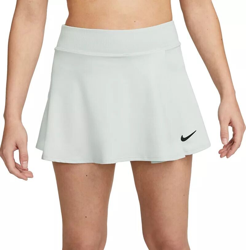 

Женская теннисная юбка с воланами Nike 2022 NikeCourt Dri-FIT Victory, светло-серебристый/черный