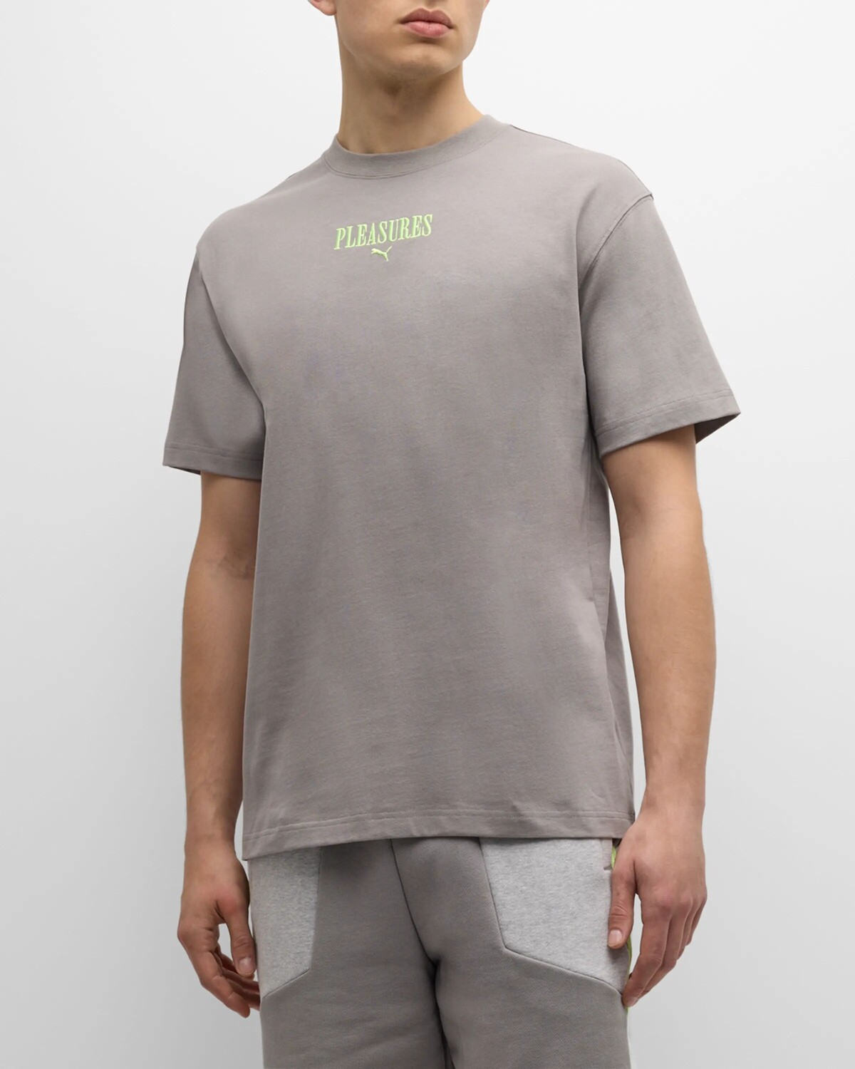 

Мужская футболка с рисунком из коллаборации с Pleasures Puma, цвет Grey