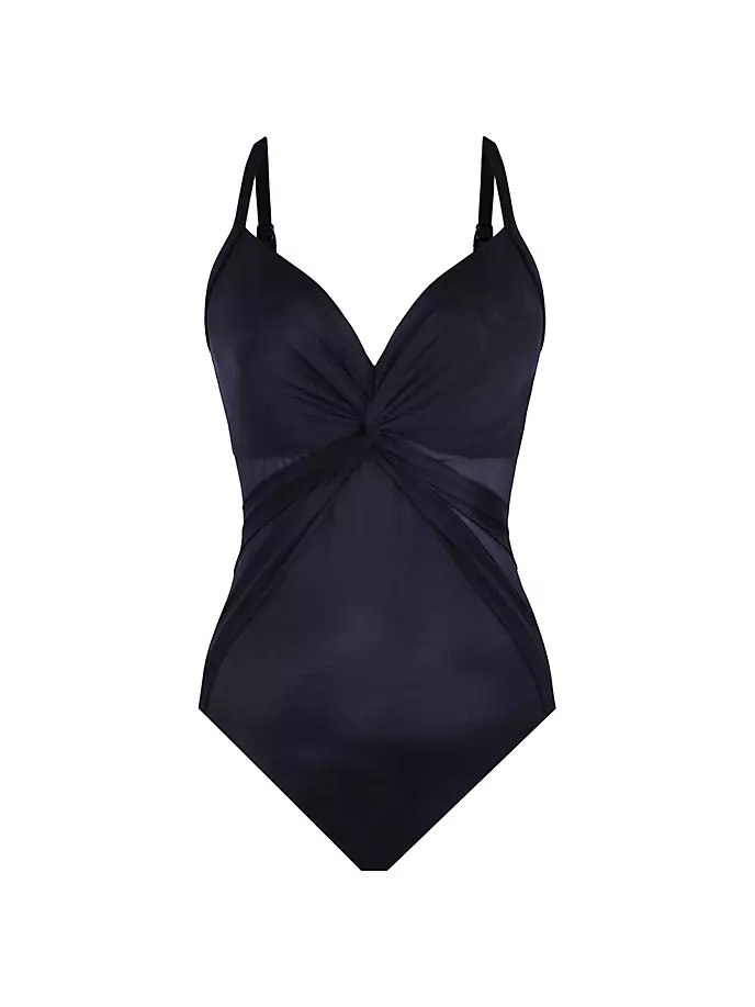 Сетевые новости Сплошной купальник Belle Miraclesuit Swim, черный цена и фото