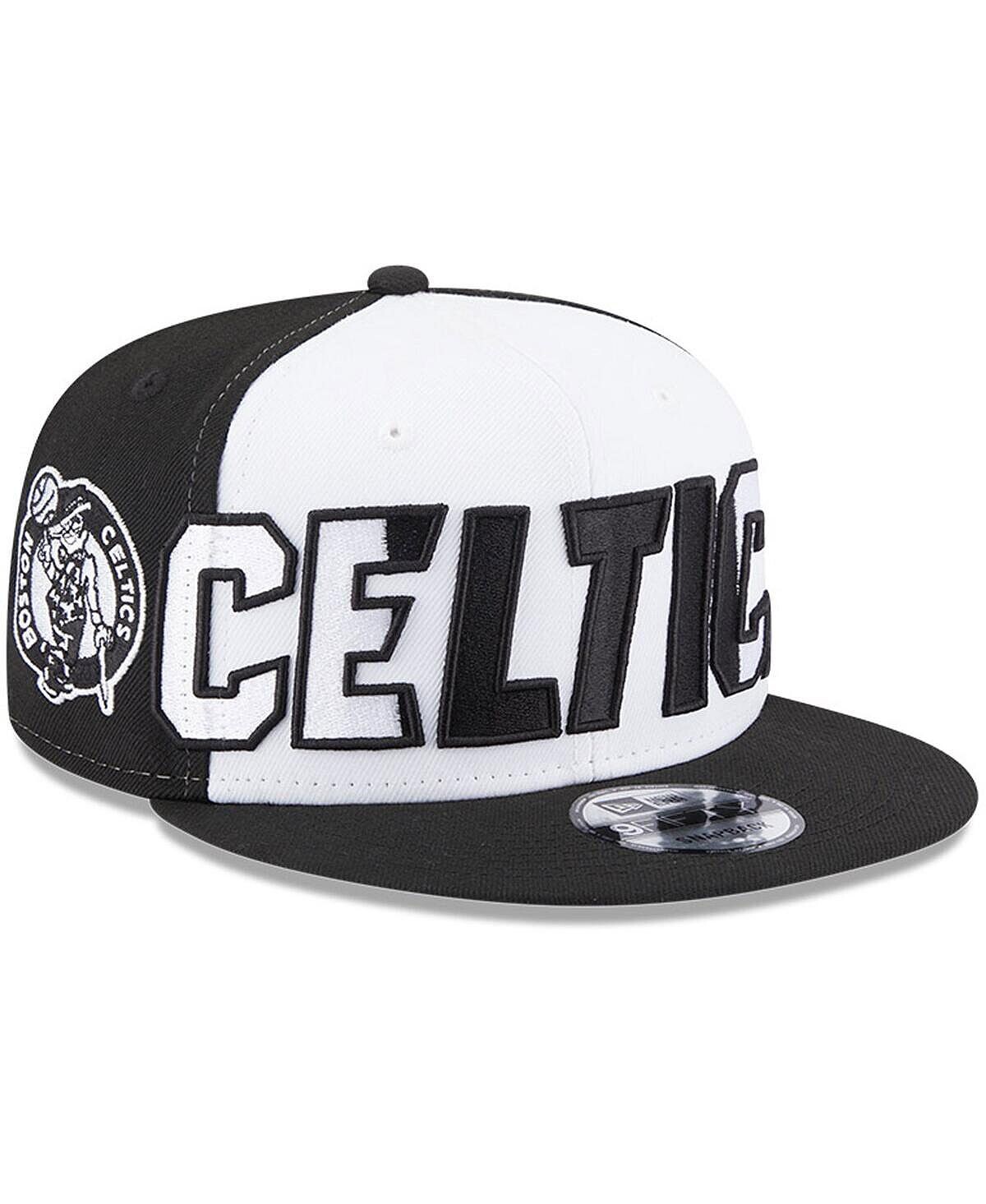 

Мужская бело-черная кепка Boston Celtics Back Half 9FIFTY Snapback New Era