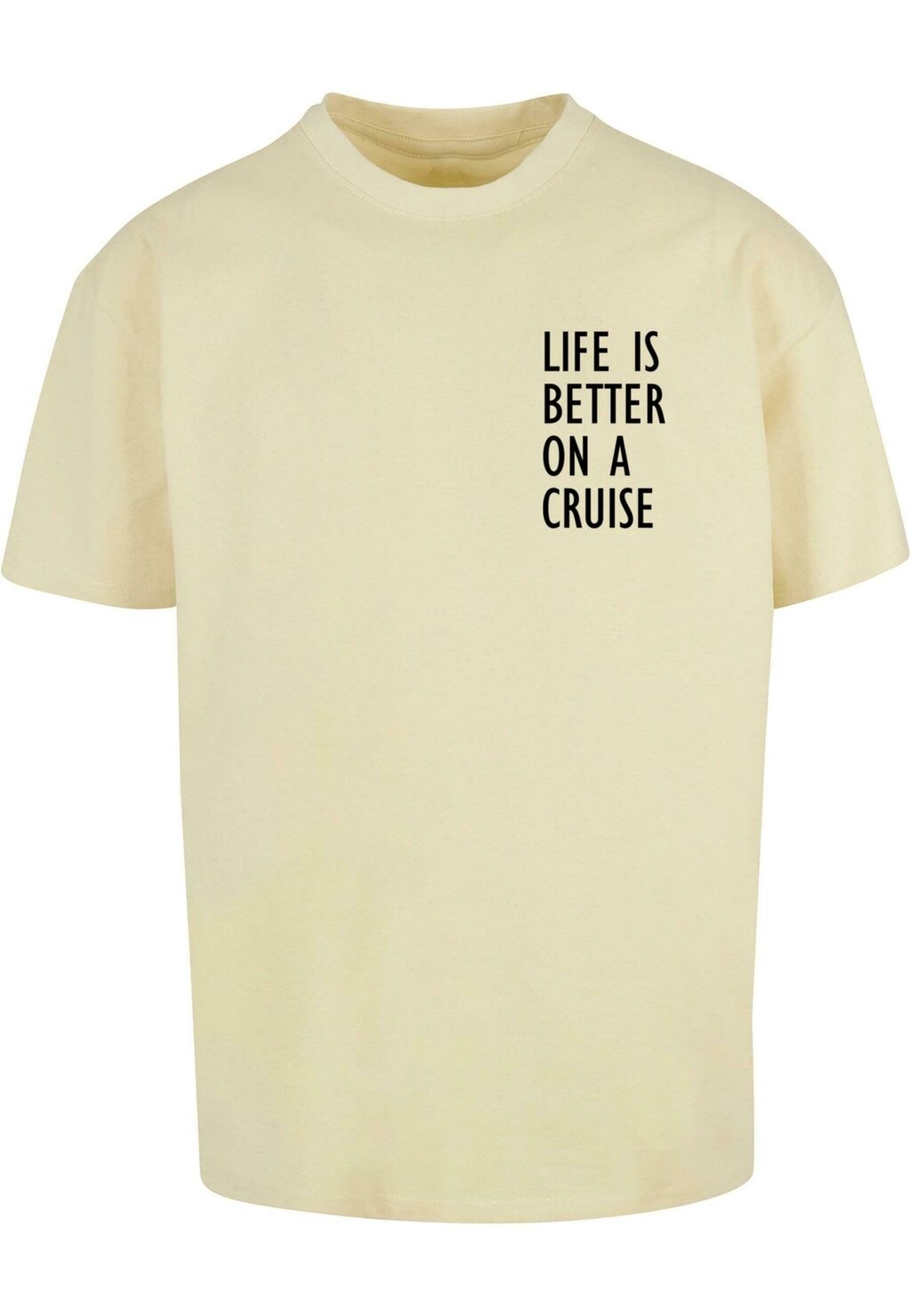 

Футболка с принтом LIFE IS BETTER HEAVY OVERSIZED Merchcode, цвет softyellow