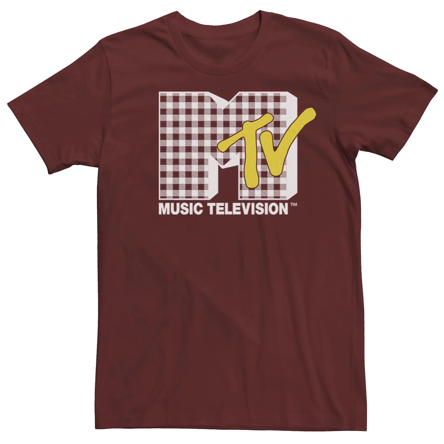 Мужская футболка с логотипом MTV в клетчатом стиле Licensed Character