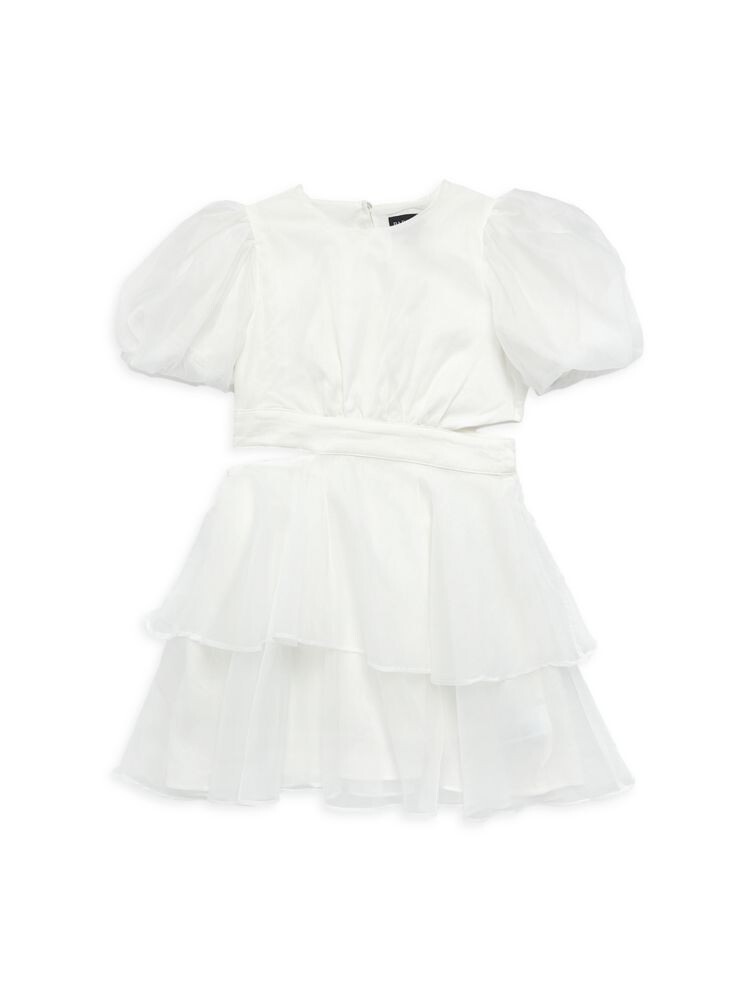 

Платье для девочки с пышными рукавами и вырезом Bardot Junior, цвет Orchid White