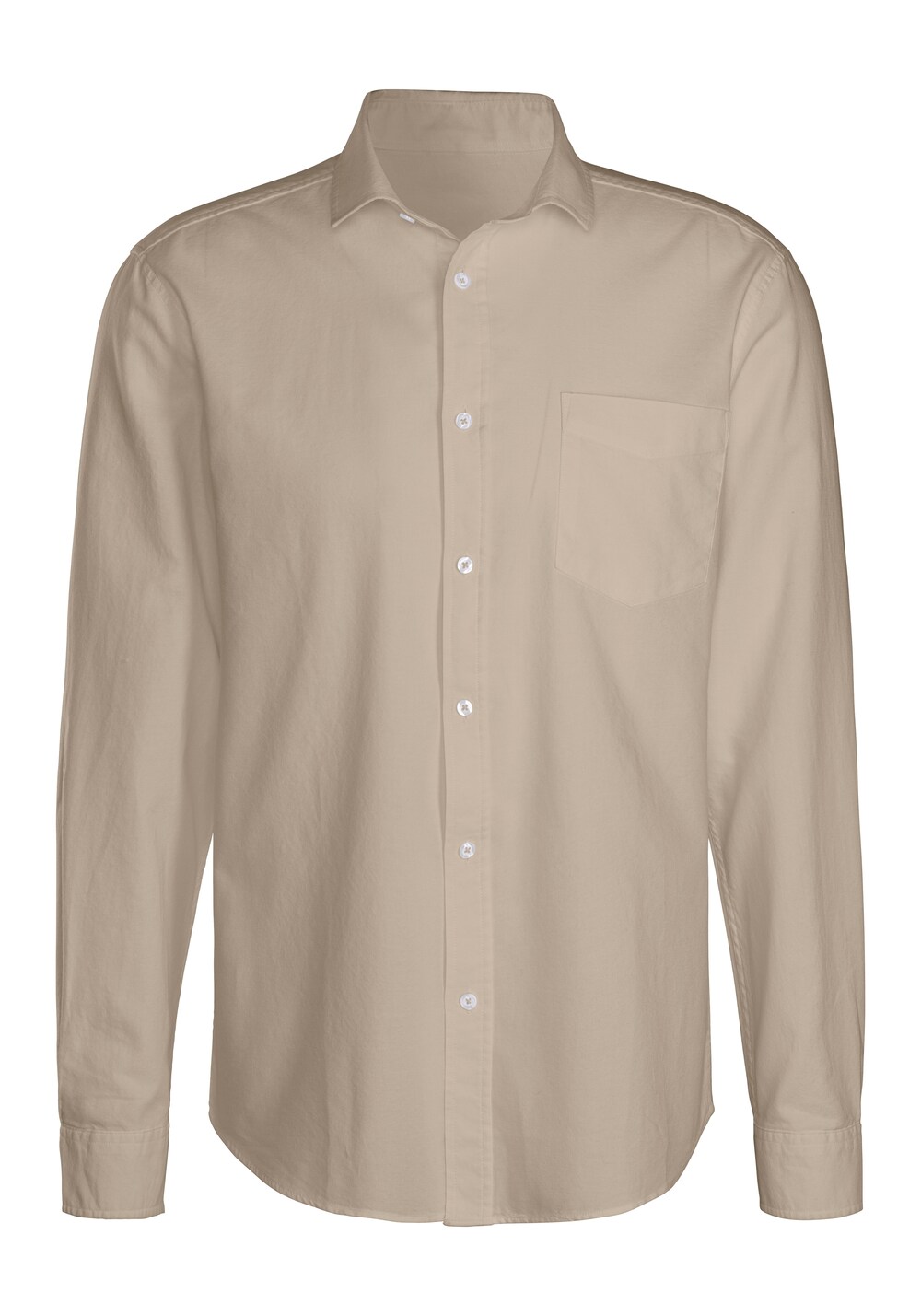 Деловая рубашка стандартного кроя H.I.S EM LBG, бежевый цена и фото
