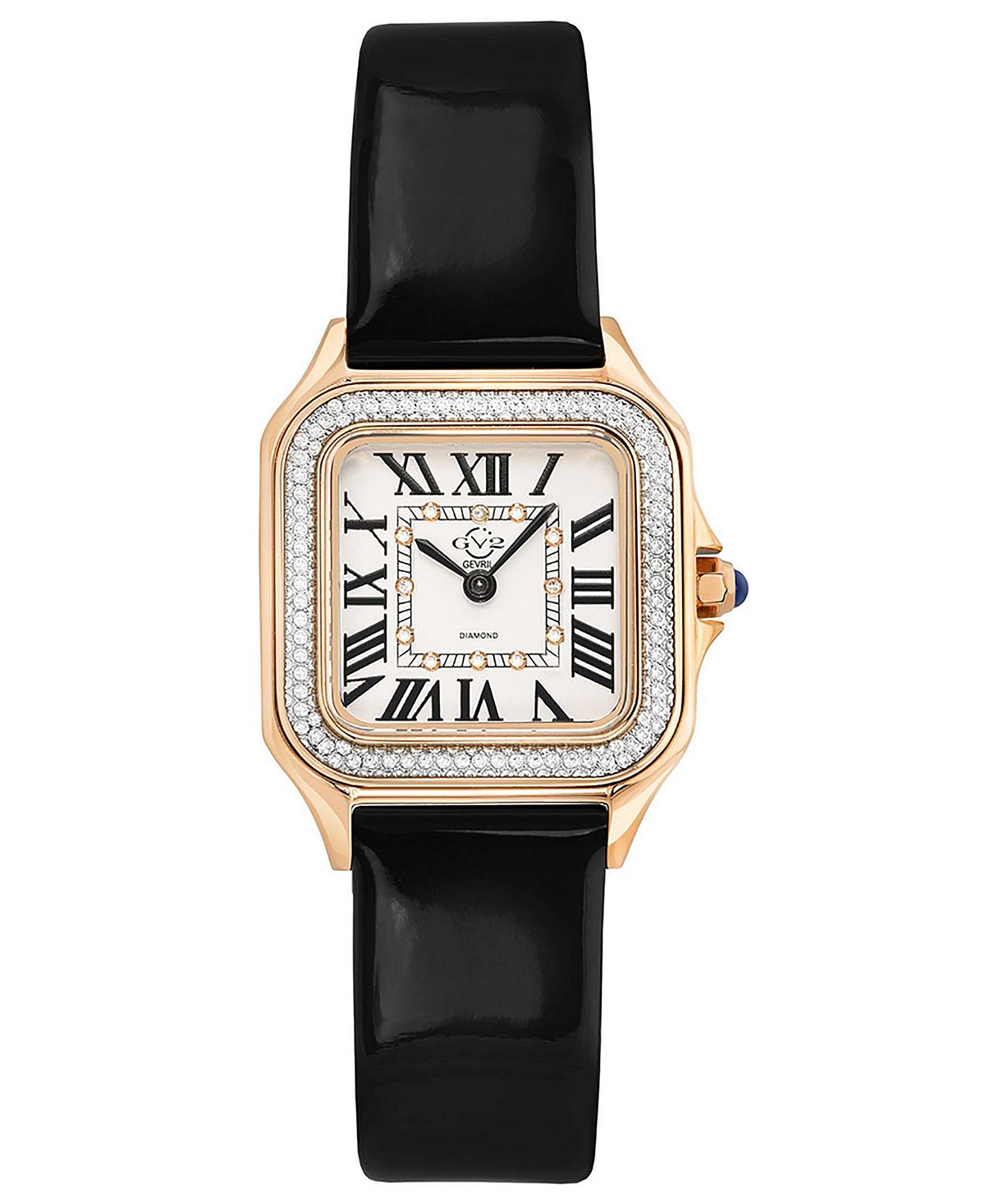 цена Женские часы Milan со швейцарским кварцем, черные кожаные 27,5 мм GV2 by Gevril, черный