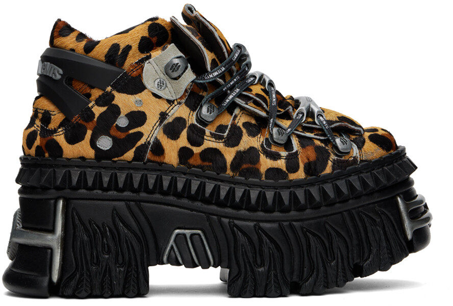 

Светло-коричневые кроссовки на платформе New Rock Edition Vetements, цвет Leopard
