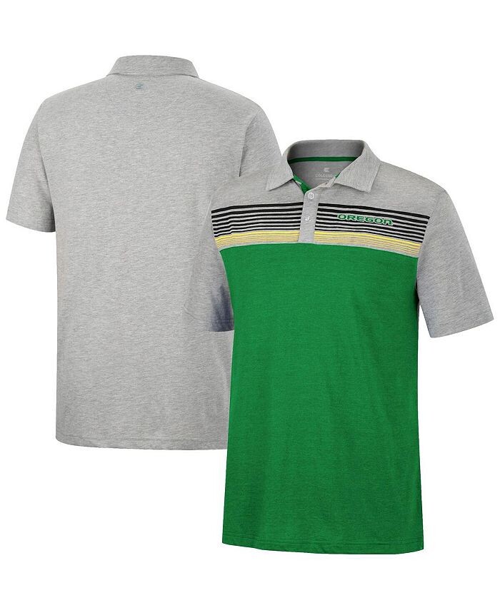 

Мужская зелено-серая рубашка-поло Oregon Ducks Caddy Colosseum, зеленый