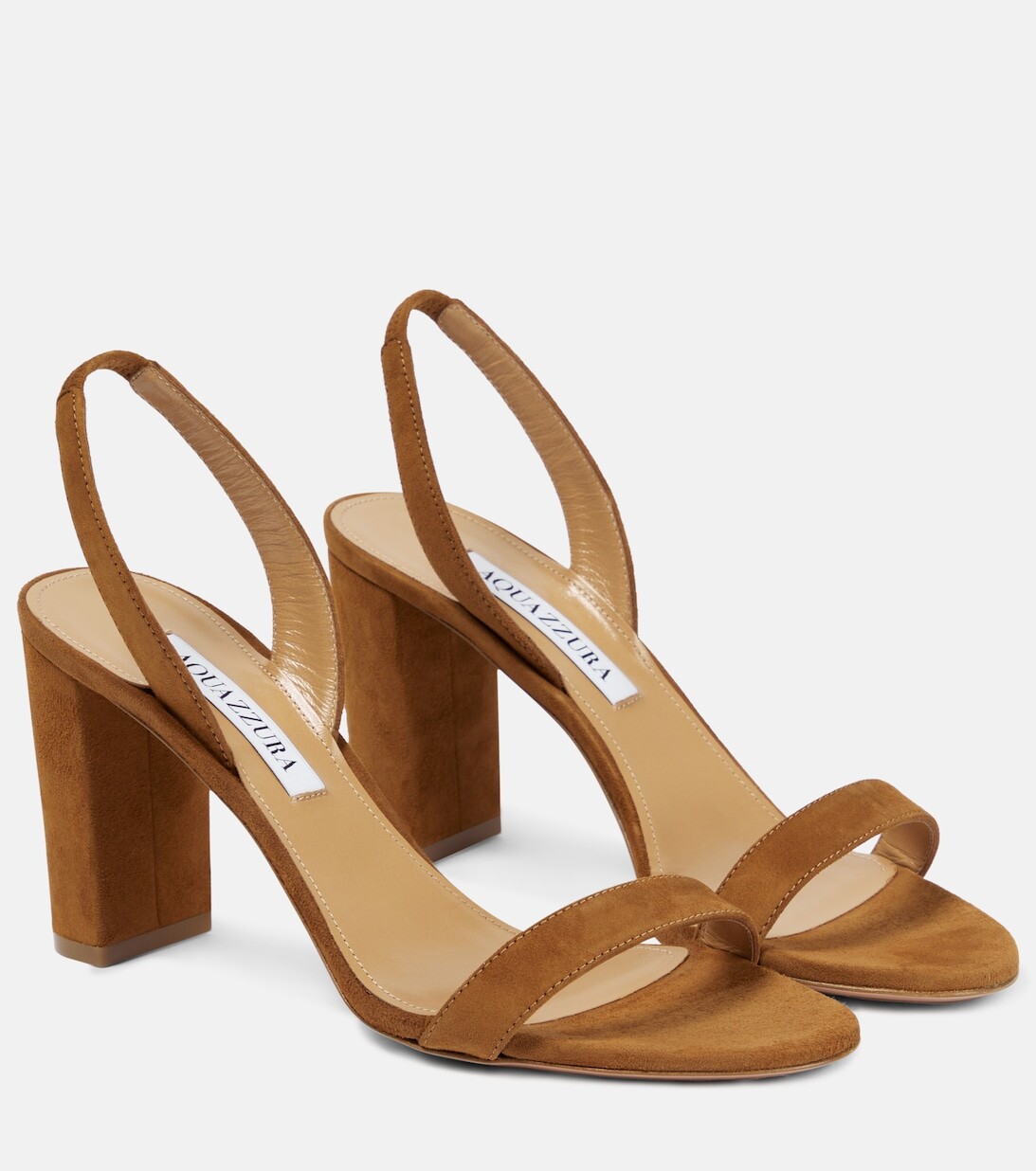 

Замшевые сандалии So Nude Block Aquazzura, коричневый