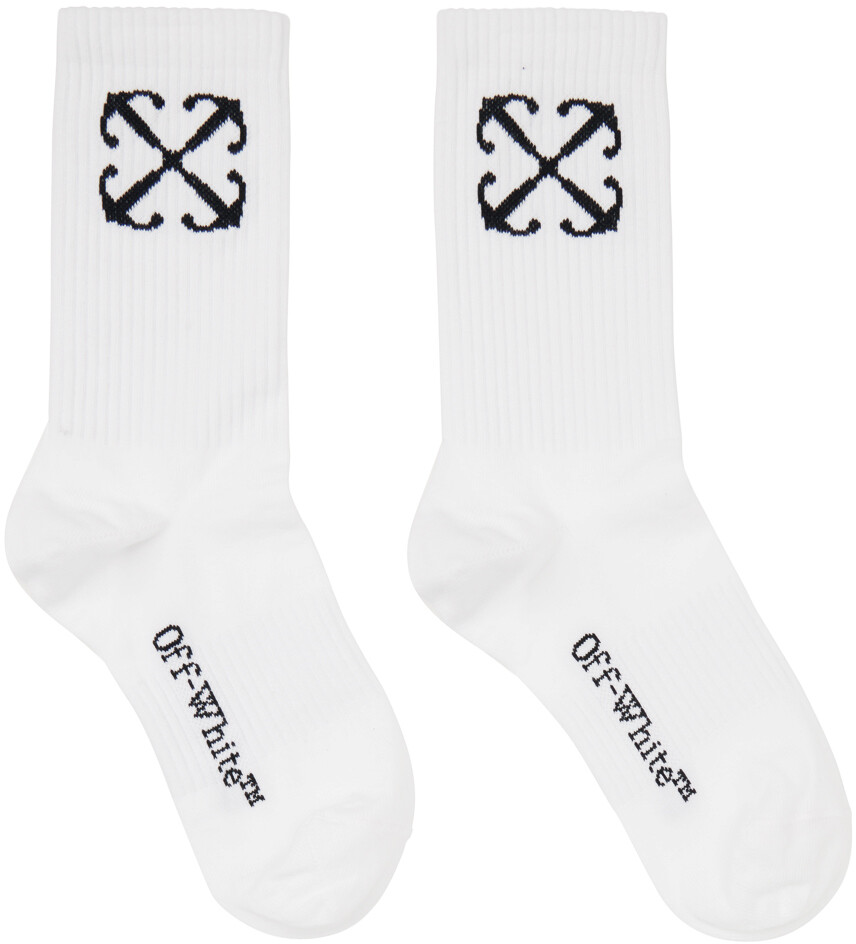 

Белые носки со стрелками Off-White, цвет White no colour