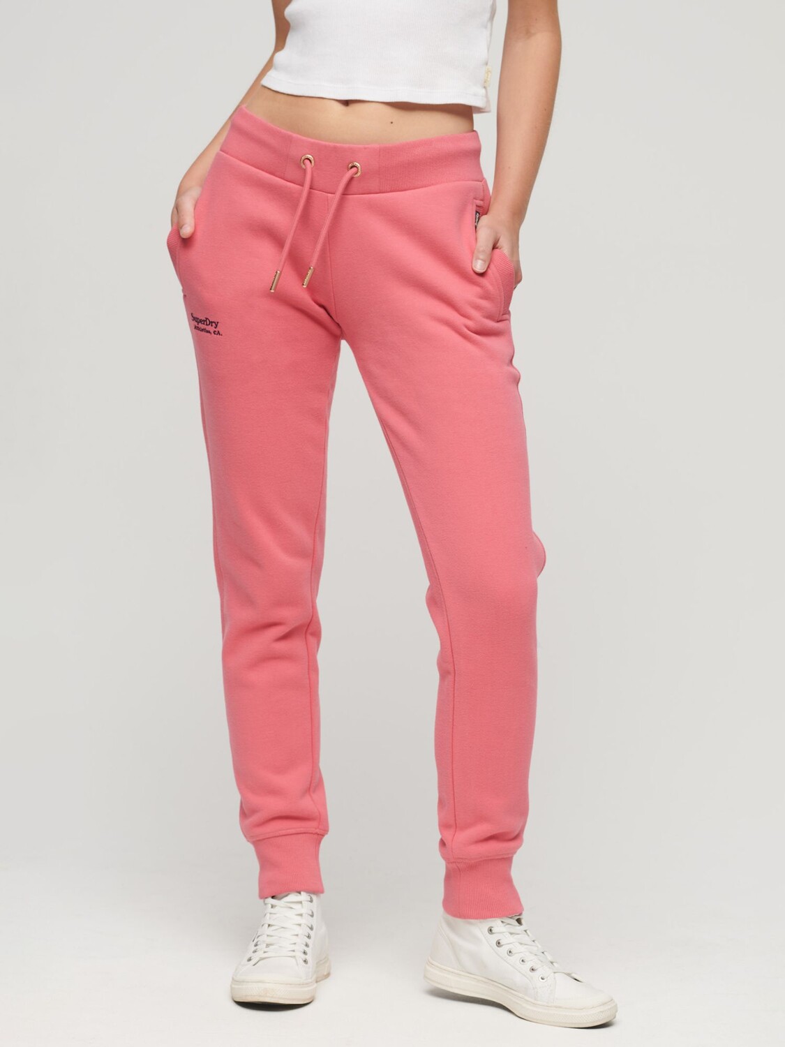 

Джоггеры с вышитым логотипом Superdry, цвет Camping Pink