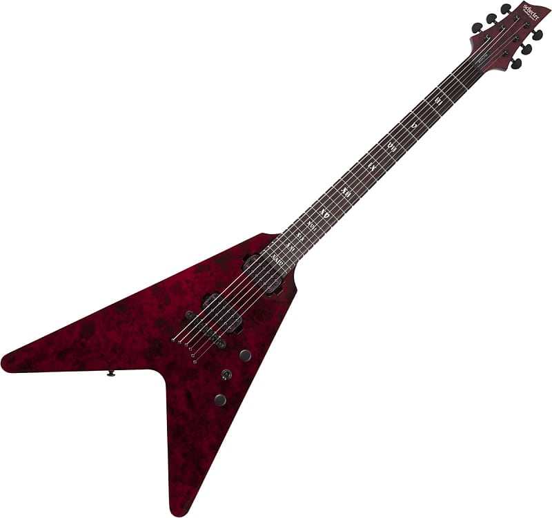 Электрогитара Schecter V-1 Apocalypse Electric Guitar in Red Reign