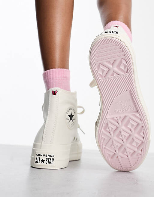

Белые кроссовки Converse Chuck Taylor All Star Lift с надписью Hi-pop, Белый