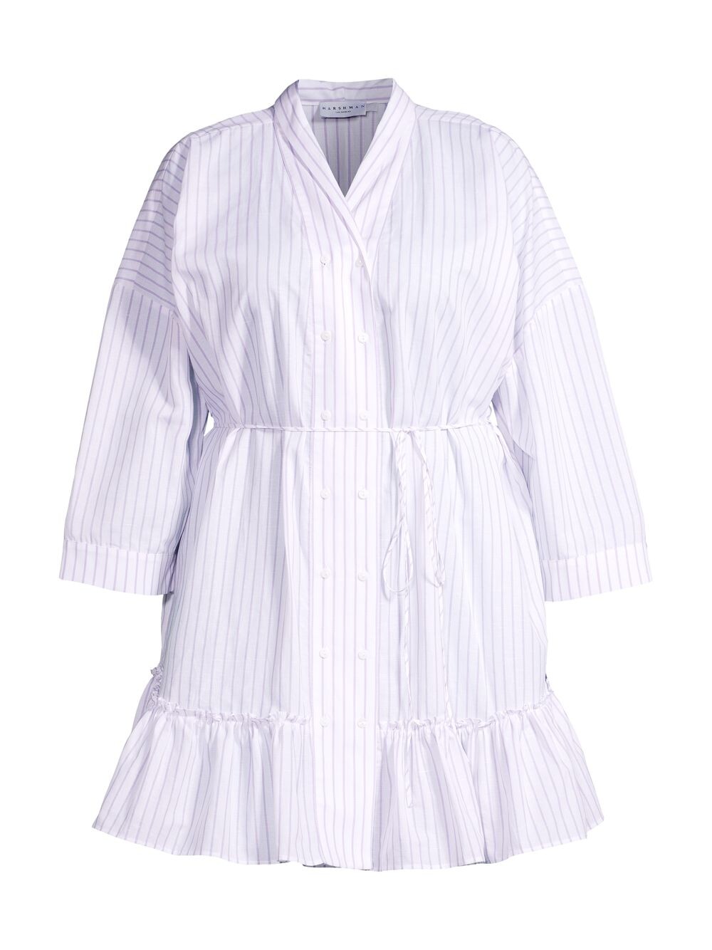 

Платье-кафтан Nebbi из хлопка и льна Harshman, Plus Size, белый