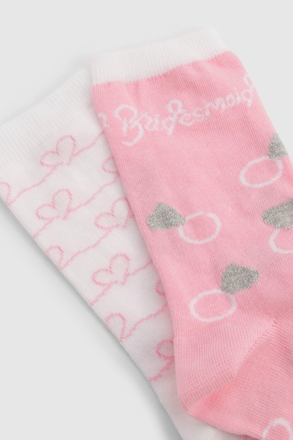

Комплект из 2 носков для подружек невесты boohoo, розовый