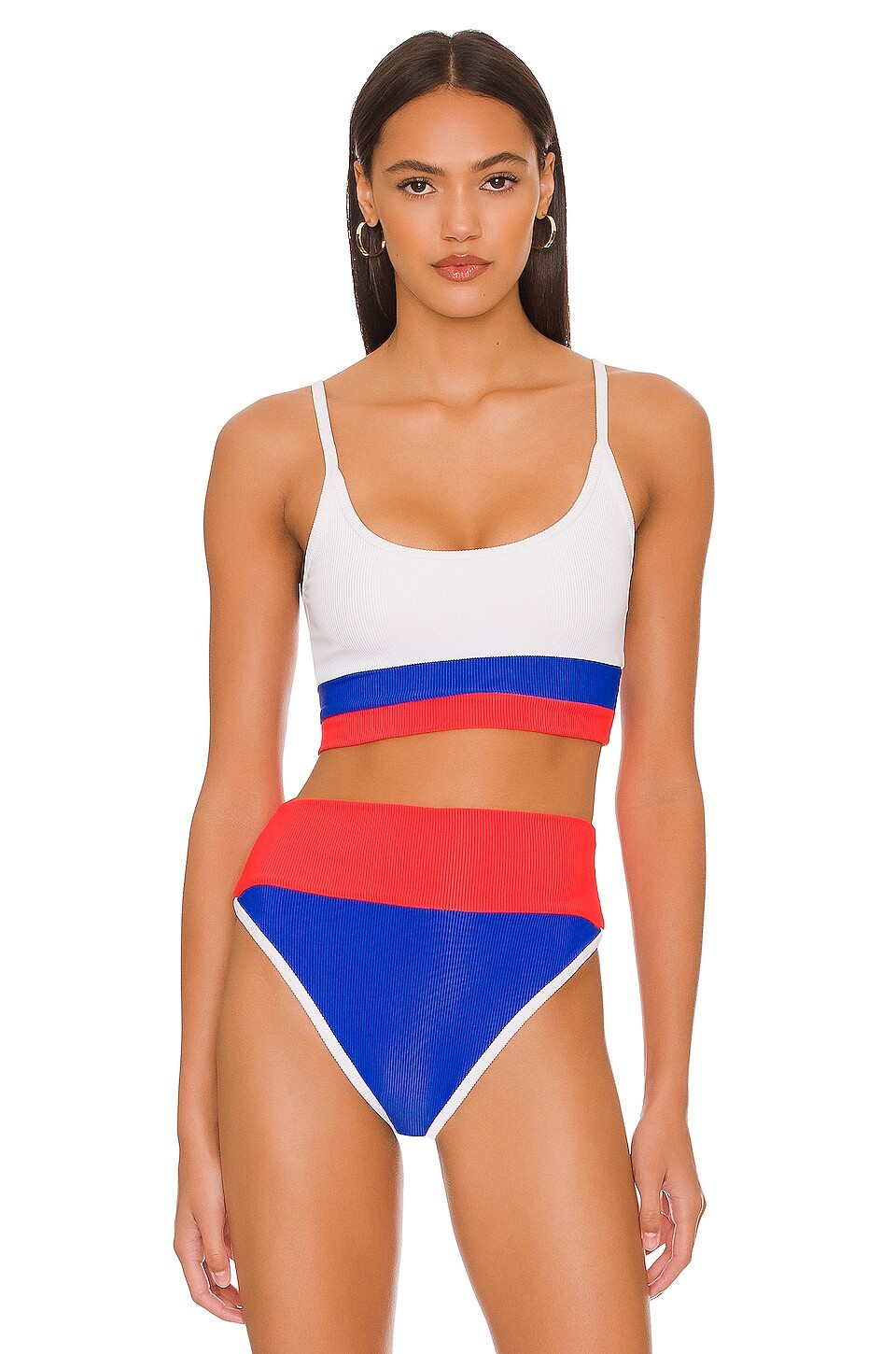 Топ BEACH RIOT Eva, цвет American Colorblock