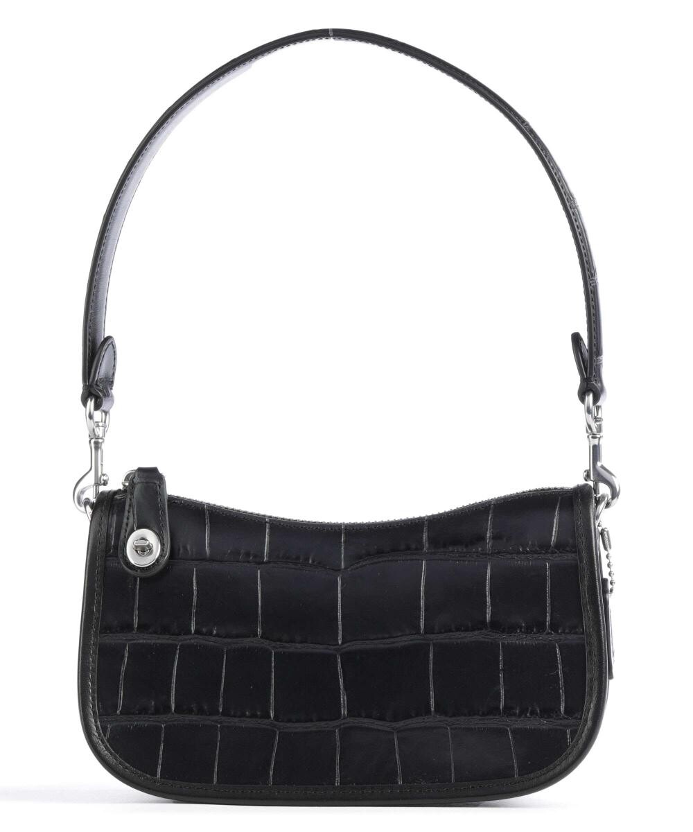 

Сумка через плечо Swinger из тисненой кожи Coach, черный