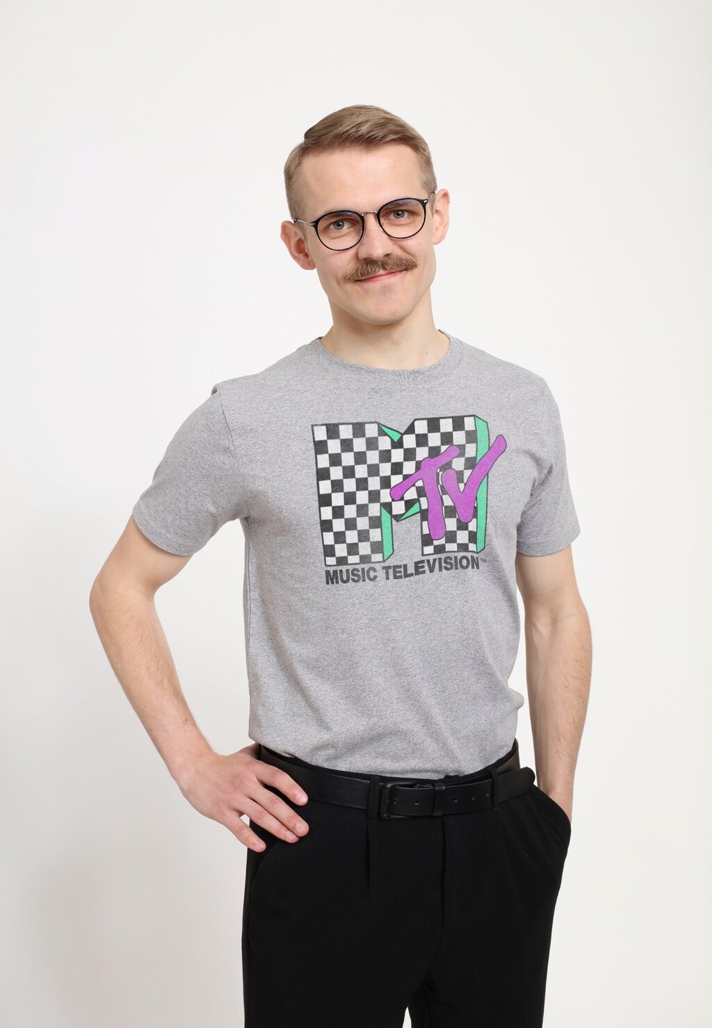 

Футболка с принтом MTV BRIGHT CHECKER Henry Tiger, цвет Mottled Light Grey