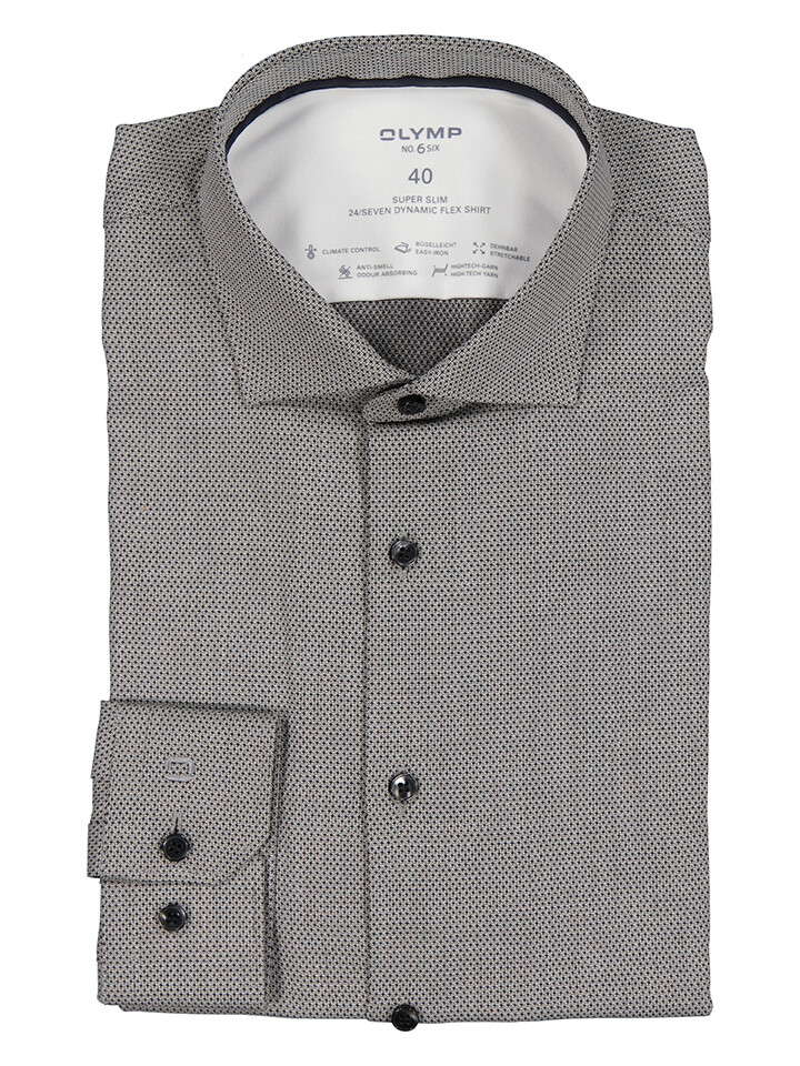 

Рубашка OLYMP 24/7 No 6 six Super Slim fit, серый