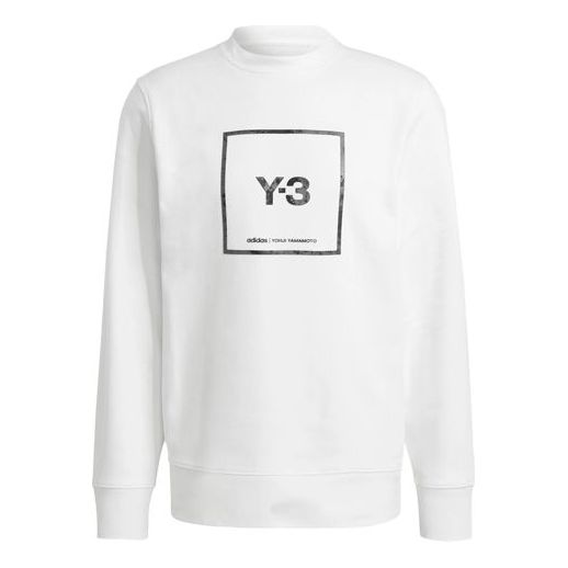 толстовка y 3 signature logo sweatshirt men s white белый Толстовка Y-3 Unisex SS21 Logo Printing Sweatshirt White, белый