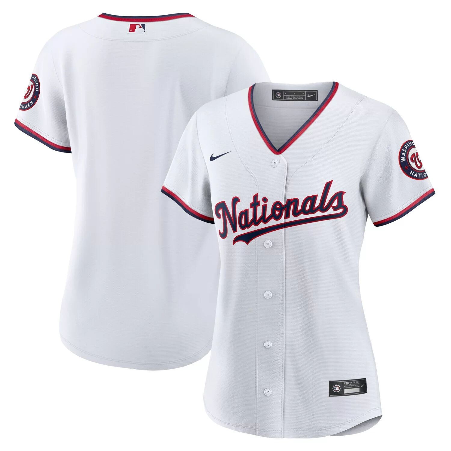 

Женская футболка Nike White Washington Nationals Альтернативная реплика команды Nike