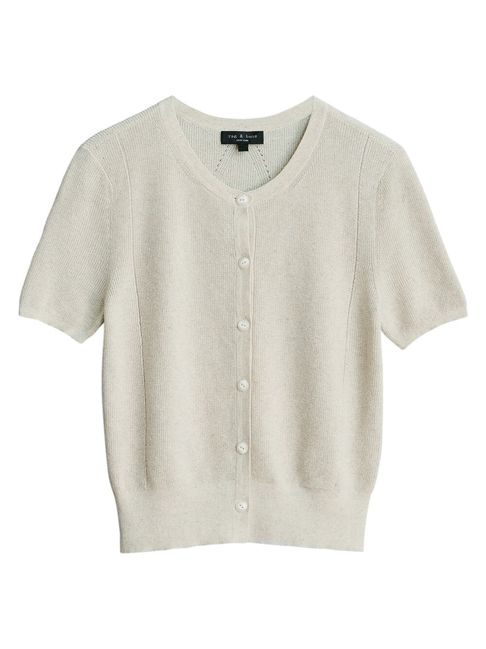

Укороченный кардиган Dina с короткими рукавами rag & bone, бежевый