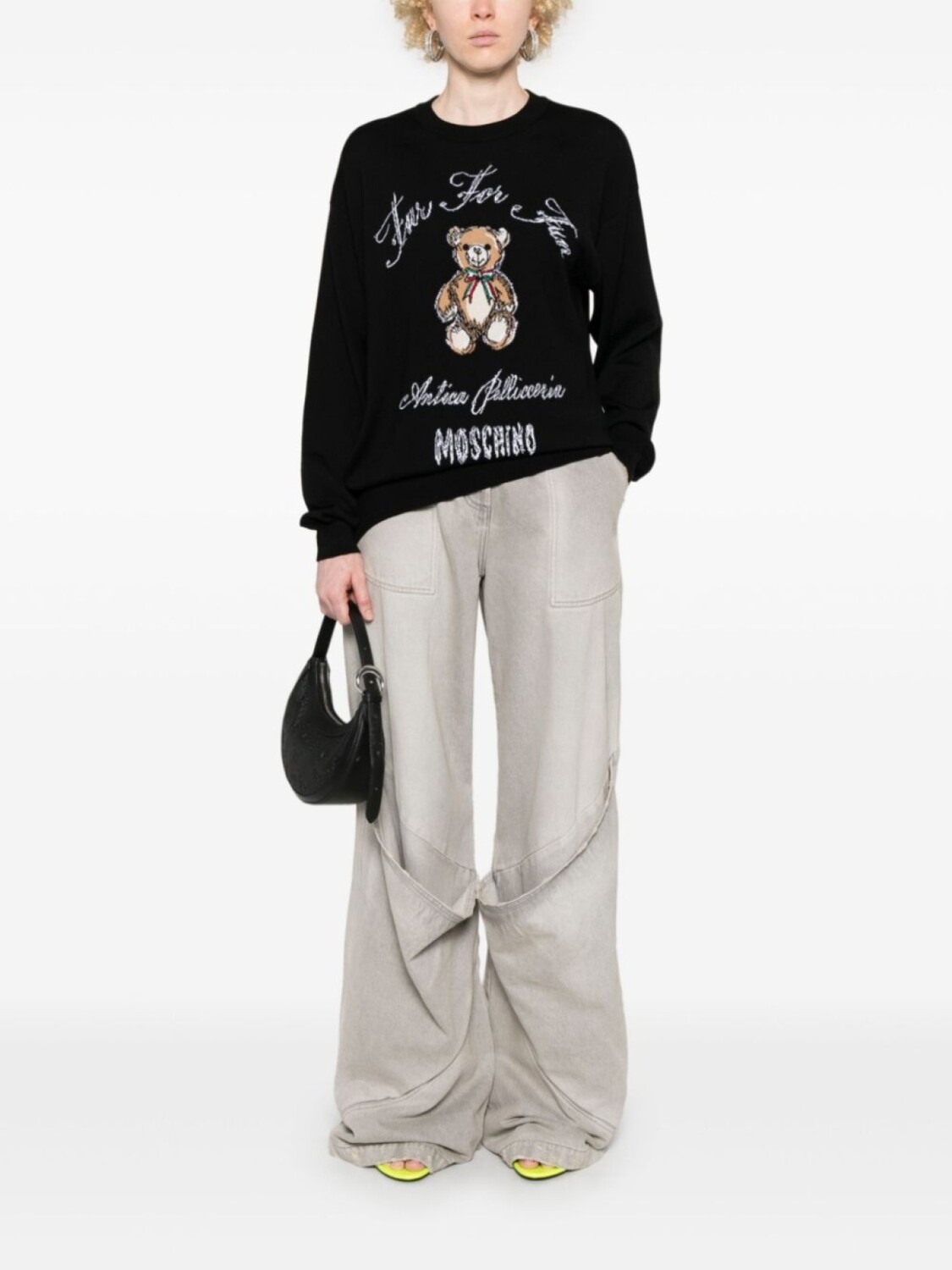 

Moschino свитер с интарсией Teddy Bear, черный