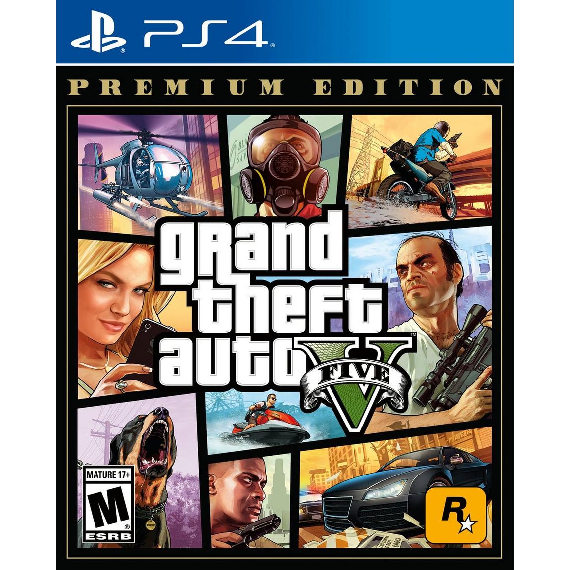 игра grand theft auto v – premium edition ps4 Видеоигра Grand Theft Auto V: Premium Edition - PlayStation 4