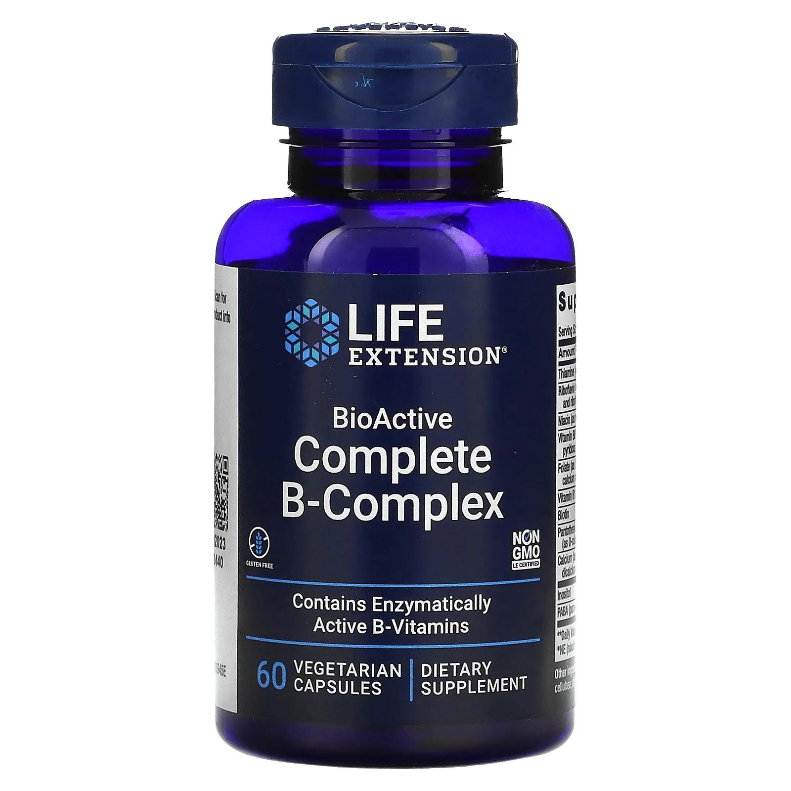 Life Extension BioActive Complete B-Complex 60 вегетарианских капсул life extension pomegranate complete гранатовый комплекс 30 капсул