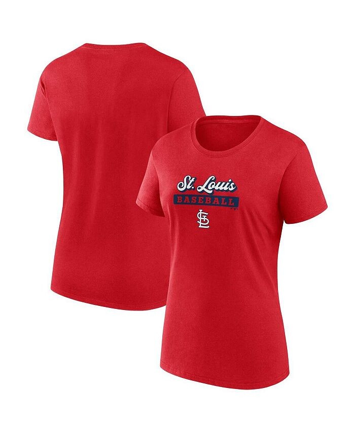 

Женская красная футболка с надписью St. Louis Cardinals State Script Fanatics, красный