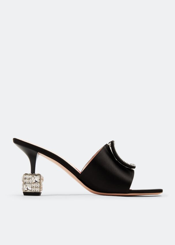 

Мюли Roger Vivier Cube Strass Buckle, черный