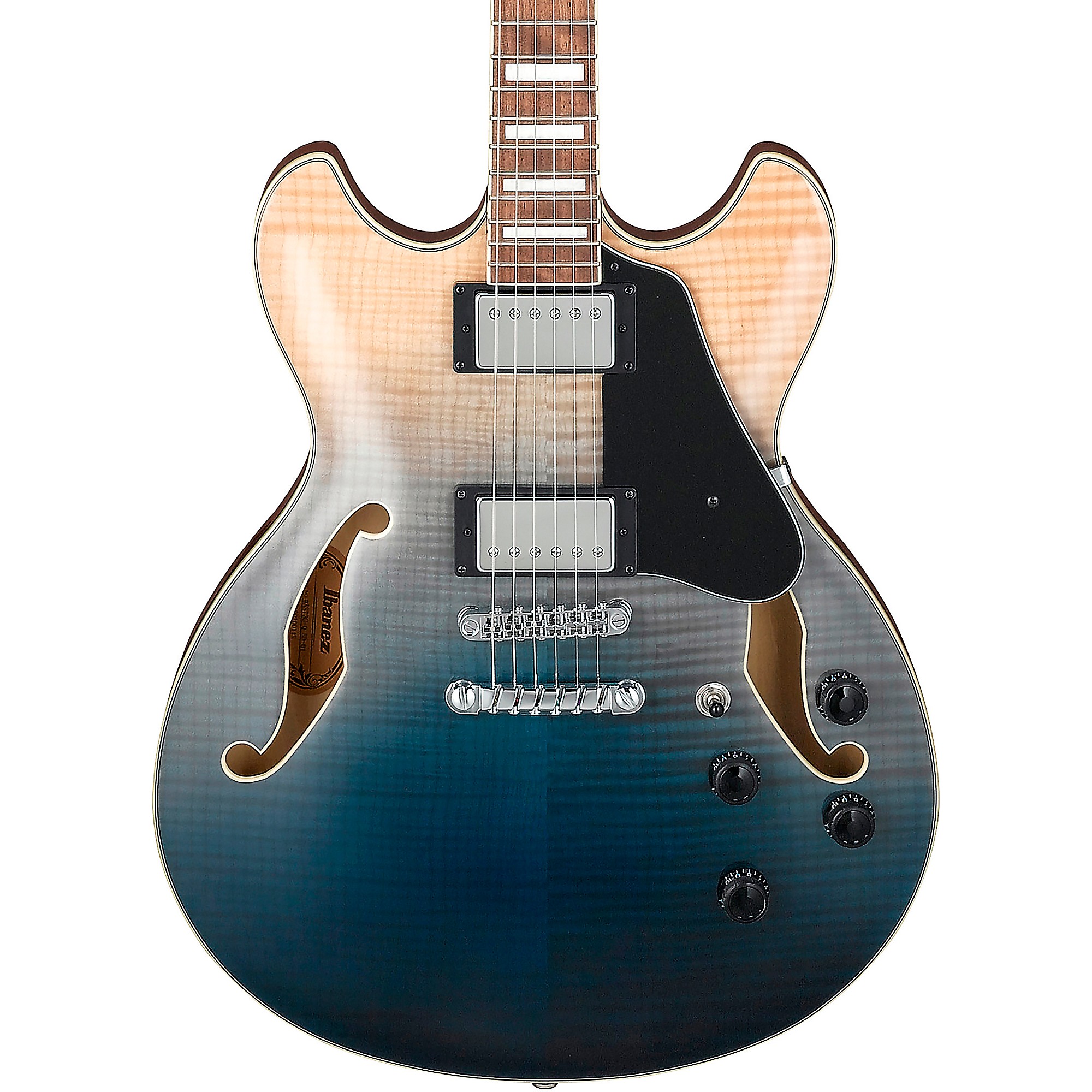 Ibanez AS73FM Artcore Semi-Hollow Электрогитара Transparent Indigo Fade